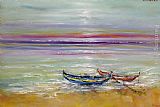 Ioan Popei Boats at the Black Sea painting
